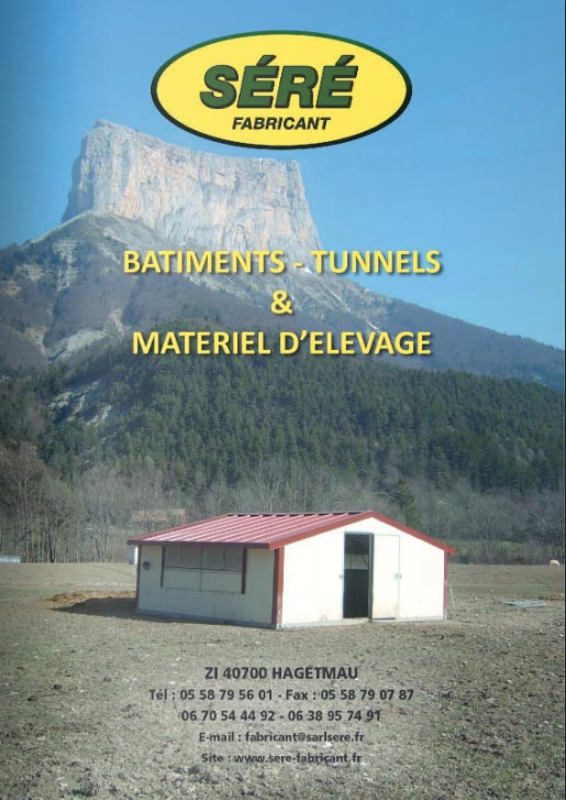 Catalogue Séré Bâtiments - Tunnels & Matériel d'élevage